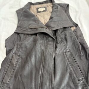 Stylish Women's Black Leather Vest